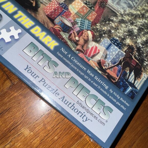 Puzzle Glow in the Dark Jigsaw Not A Creature Was Stirring Christmas 500 Pc NEW - Picture 3 of 4